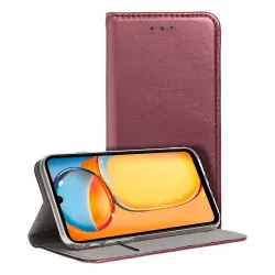 Cool Funda Flip Cover Liso Burgundy para Xiaomi Redmi 13C/13C 5G/POCO C65