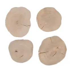 Discos para mordisquear TIAKI de madera de café - Set de 4 / 6-10 cm de diámetro