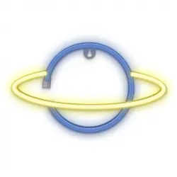 Forever Neon Led Light Saturn Yellow Blue
