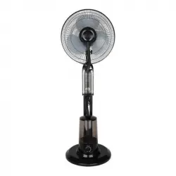 Iluminashop 309557 Ventilador de Pie con Nebulizador de Agua 3L Y Mando a Distancia 80W Negro