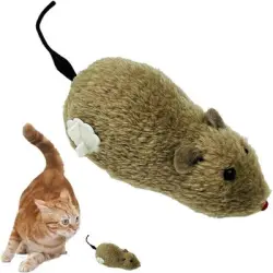 IntiMeg Ratón de peluche mecánico de juguete para gatos y perros - Una pieza