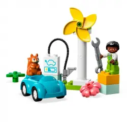 Lego Duplo Town Turbina Eólica Y Coche Eléctrico