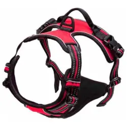 Pawffee Arnés rojo para perro, talla M – ajustable y modelo reflectante - 1 pieza