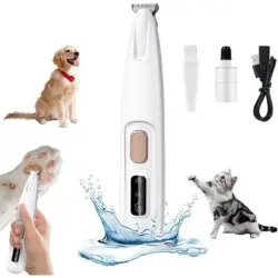 ZooVenture Cortapelos para gatos LED de acero inoxidable impermeable - Hoja: acero inoxidable de 18 mm