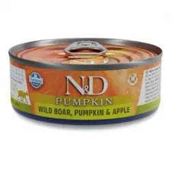 Farmina ND Pumpkin Comida Húmeda para Gatos con Jabalí, Calabaza y Manzana, 24 x 70 gr