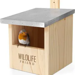 MCBOSON Casa para pájaros de madera - 1 artículo