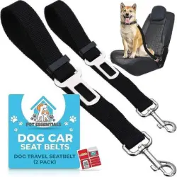 MCBOSON Cinturón de seguridad para perros (paquete de 2) - 2 piezas