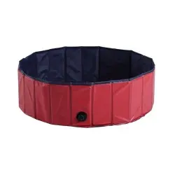 Pawhut piscina plegable de pwc rojo para mascotas