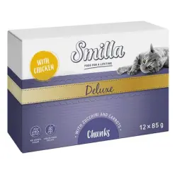 Smilla Deluxe Bocaditos 48 x 85 g - Con pollo, calabacines y zanahorias