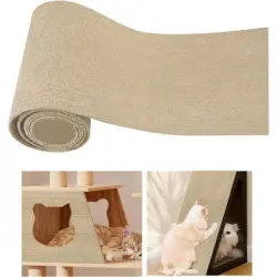ZooVenture Alfombrilla rascadora autoadhesiva para gatos - Caqui
