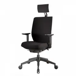 Actiu Trim Silla de Oficina con Cabezal Negra