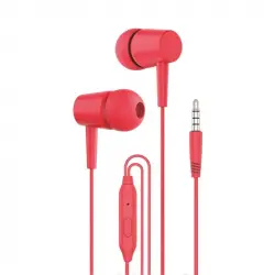 Cool Bear Stereo Auriculares 3,5 mm con Micrófono Rojos