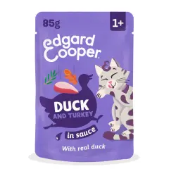 Edgard & Cooper Pato & Pavo sobre en salsa para gatos 85 g