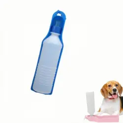 FurryFusion Botella de agua de viaje para perros - Azul