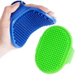HausPets 2 cepillos de baño de silicona con mango ajustable - 1 artículo