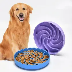 IntiMeg Comedero de silicona de alimentación lenta para perros - Púrpura