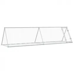 Jaula Para Conejos Acero Galvanizado Plateado 400x105x91 Cm Vidaxl