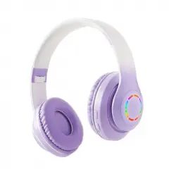 Kinsi B39M Auriculares Inalámbricos Bluetooth RGB Morado