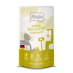 MjAMjAM Quetschie comida húmeda para gatos 12 x 125 g - Pato y pavo