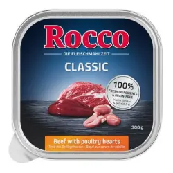 Rocco Classic en tarrinas 9 x 300 g - Vacuno con corazón de ave