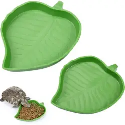 UAMLY Recipiente para agua y comida para reptiles - 2 piezas