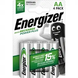 Energizer Power Plus Pilas Recargables 2000mAh AA 4 Unidades