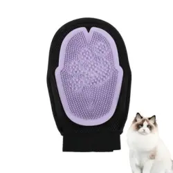 FurryFusion Guantes para el cuidado de perros - Púrpura