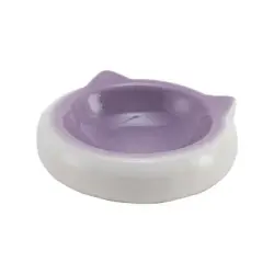 UAMLY Cuenco de porcelana con forma de gato - púrpura