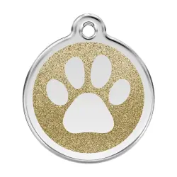 Placa identificativa Huella Brillante Dorado S