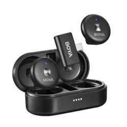 Boya Omic-U Sistema de Micrófono Inalámbrico Ultra Compacto Rango 50m Android USB-C Negro
