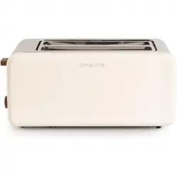 Create Toast Retro Tostadora Diseño Retro 2 Ranuras XL 1500W Blanco Roto