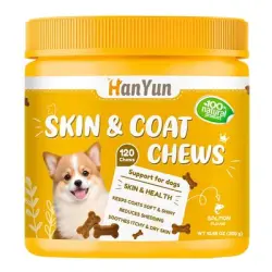 FurryFusion Gránulos masticables para embellecer el pelaje de los perros - sabor a atún