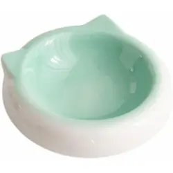 UAMLY Cuenco de porcelana con forma de gato - Verde