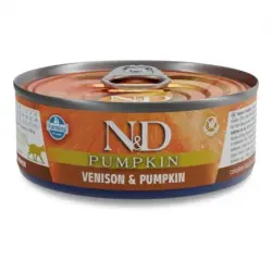 Farmina ND Pumpkin Comida Húmeda para Gatos con Venado, 24 x 70 gr