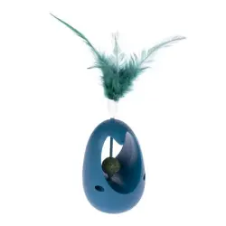 Figura tambaleante TIAKI con plumas y hierba gatera - 1 unidad