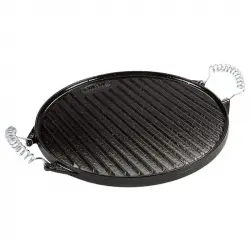 Garcima Plancha Asar Redonda de Hierro Fundido Esmaltada 32cm