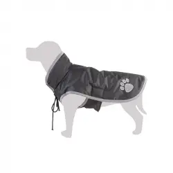 Impermeable negro para perros, Tallas 65 cm