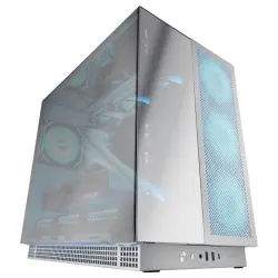 Mars Gaming MC-NOVA3 Caja Gaming Custom XXL E-ATX Tripe Cristal Cromado Aluminio USB-C Blanco