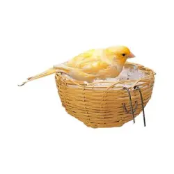 MCBOSON Nido de mimbre para jaula de pájaros - 1 artículo