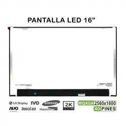 Pantalla Led De 16" Para Portátil LP160WQ1-SPA1 40 Pines