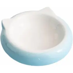 UAMLY Cuenco de porcelana con forma de gato - azul