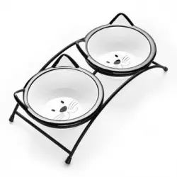 Y Yhy Juego De Cuencos Para Comida Para Gatos, Cuencos Elevados Para Comida Y Agua,12 Onzas, Apto Para Lavavajillas