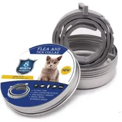 ZooVenture Collar antipulgas de 8 meses con aceites vegetales - Longitud: ajustable de 15 a 24,4 pulgadas