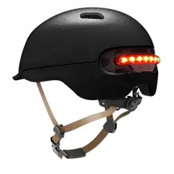 Casco de Seguridad Inteligente con Luz Led Talla L Negro