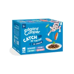 Edgard & Cooper Selección Captura del Día sobre en salsa para gatos 12 Sobres x 85 g