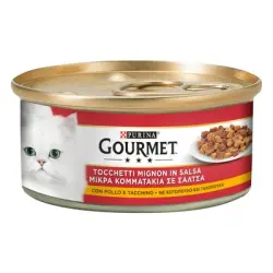 Gourmet comida húmeda 24 x 195 g - Pollo y pavo