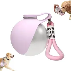 HausPets Botella agua plegable acero inoxidable silicona 285 ml, prueba - Rosa