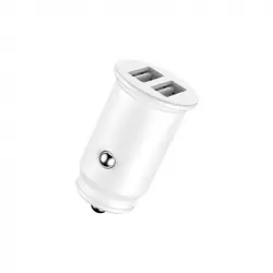 Home Cargador de Coche 2xUSB 5V 2.4A Blanco