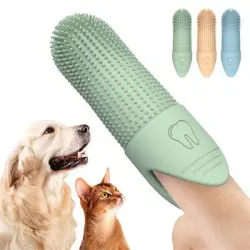 IntiMeg Cepillo de dientes de dedo para perros y gatos - Una pieza