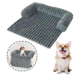 IntiMeg Sofá cama con cojín para perros - Gris: 75×80×15 cm
